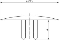 Abdeckkappen Exzentergehäuse 25 mm weiß 1 Stück