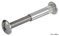 Verbindungsschraube Stahl vernickelt M6 für Holzdicke 36-46 mm 2 Stück