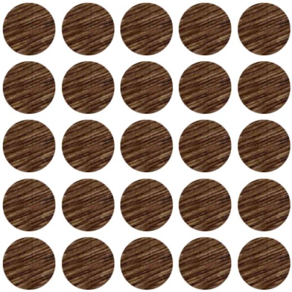 Abdeckkappen selbstklebend Halifax Eiche Tabak 14 mm - 25 Stück