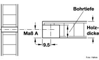 Verbindergehäuse Rafix 20 weiß mit Zapfen ohne Wulst für Holzdicke 16 mm 20 Stück