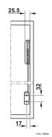 Hochfaltbeschlag Häfele Free fold für zweiteilige Klappen 1:1 580-650 mm / 6,6-12,2 kg anthrazit