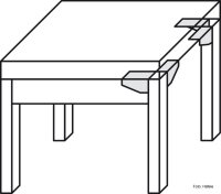 Winkelbeschlag mit seitlichen Anschraublöchern