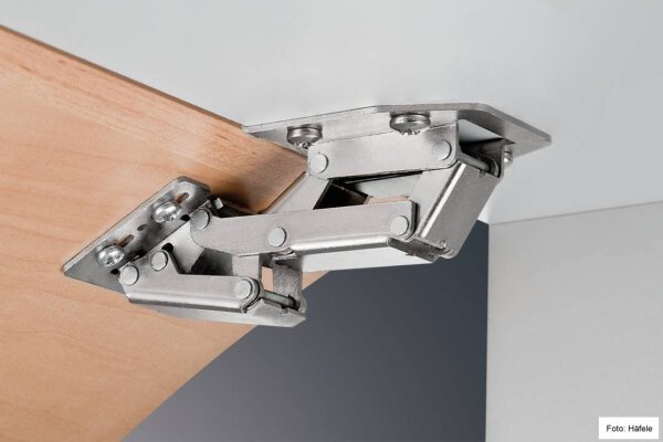 Caravan Hochklappscharnier, CH 300, für Klappen bis 2,1 kg ohne Dämpfung