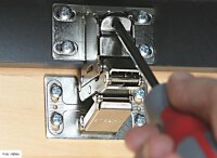 Caravan Hochklappscharnier, CH 600, für Klappen bis 2,1 kg mit Dämpfung