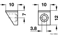 Glasbodenträger zum Anschrauben mit Auflage 100 Stück
