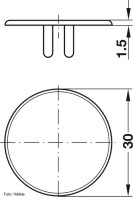 Abdeckkappen Exzentergehäuse 25 mm braun