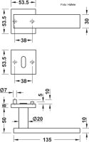 Türdrücker BB-Garnitur quadratisch Häfele...