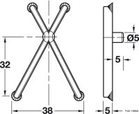 Fachbodensicherung 5 mm für variable Fachbodendicke 100 Stück