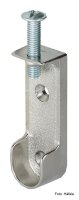 Schrankrohrlager für Schrankrohr oval 30x15 mm zum Schrauben unter den Fachboden vernickelt 10 Stück