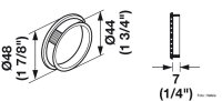 Luftrosette Kunststoff weiß 48/43 mm
