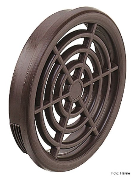 Luftrosette Kunststoff braun 48/43 mm