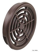 Luftrosette Kunststoff braun 48/43 mm
