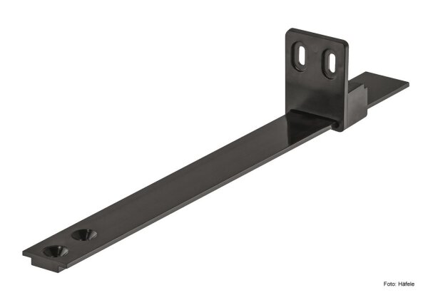 Schleppscharnier für Einbaukühlschränke 250x25 mm Führung: schwarz, Schiene: schwarz