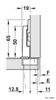 Topfscharnier Blum Modul 95° für Kühlschranktür-Anwendungen