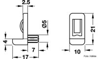 Glasbodenträger 5 mm mit Kippsicherung Kunststoff 2000 Stück