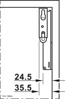Caravan Hochklappbeschlag, Häfele Free space 1.11 bis 9,3 kg/D weiß/vernickelt