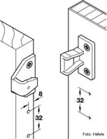 Plattenteil, Häfele Pacofix AS mit Spanplattenschrauben 10 Stück