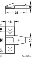 Rahmenteil Häfele Pacofix AS mit Spanplattenschrauben 1 Stück