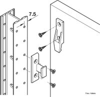 Plattenteil Häfele Pacofix EH mit Rastnase mit Spanplattenschrauben 10 Stück