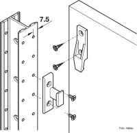 Rahmenteil Häfele Pacofix EHS mit Euroschrauben 1 Stück
