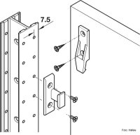 Rahmenteil Häfele Keku EHS mit Spanplattenschrauben 1 Stück