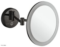 Kosmetikspiegel mit 5-fach-Vergrößerung, beleuchtet, rund