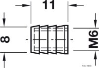 Einleimmuffe Polyamid M6/8,0x11,0 mm 1 Stück