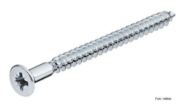 Spanplattenschrauben mit Kopflochbohrung 2,5 mm Senkkopf PZ verzinkt 4,5 x 25 mm 100 Stück