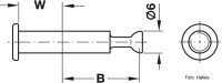 Endkappenbolzen, Häfele Minifix® 15 Bolzenbohrung 9 mm Wanddicke : 16 mm, Bohrmaß : 24 mm 100 Stück