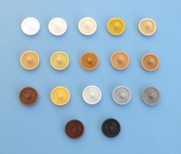 Abdeckkappen für Kopflochgebohrte Schrauben 2,4/12 mm Weiß 20 Stück