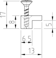 Glas- und Spiegelhalter Kunststoff transparent Ø 13 mm für Glasdicke 4 mm 1 Stück