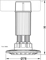 Rohr mit Einschraubgleiter für Sockelsystem Häfele AXILO® 78