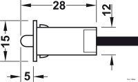 Türkontaktschalter Häfele Loox ⌀ 12 mm mit Zuleitung