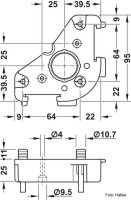 Befestigungsplatte für Sockelsystem Häfele AXILO® 78 dreieckig zum Einschlagen