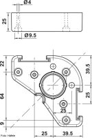 Befestigungsplatte für Sockelsystem Häfele AXILO® 78 dreickig zum Schrauben