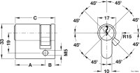 Halbzylinder, Normalprofil, Startec Zylinderlänge 41 mm