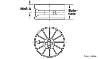 Exzentergehäuse Häfele Maxifix 35/19 mm Kreuzschlitz PZ3 blank 1 Stück