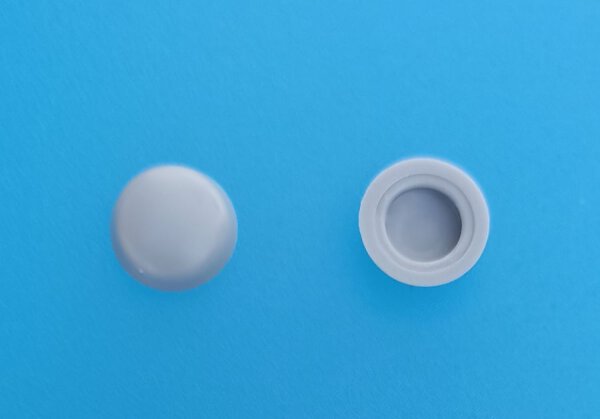 Plattkopfkappen für Fensterbankschrauben 7/12 mm Silbergrau - RAL 7001 1 Stück