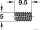 Spreizmuffe Polyamid ohne Bund 5,0x9,5 mm 1 Stück