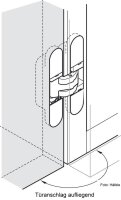 Scharnier für Holzdicken ab 18 mm für unsichtbaren Anschlag