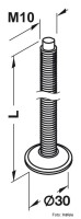 Verstellschraube, Gewinde M10, drehbar