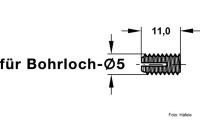 Spreizmuffe Polyamid ohne Bund 5,0x11,0 mm 12 Stück