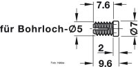 Spreizmuffe Polyamid mit Bund 5,0x9,6 mm 1 Stück