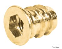Eindrehmuffe mit Abdeckrand gelb chromatiert M6/10,0x15,0...