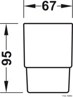 Häfele Zahnputzbecher Ø 67 mm Glas satiniert 200 ml