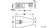 Verbindergehäuse Rafix 30 ohne Wulst aluminiumfarben