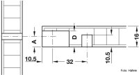 Verbindergehäuse Rafix 30 ohne Wulst aluminiumfarben