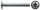 Möbelgriffschrauben Kreuzschlitz PZ M4 x 14 mm 12 Stück