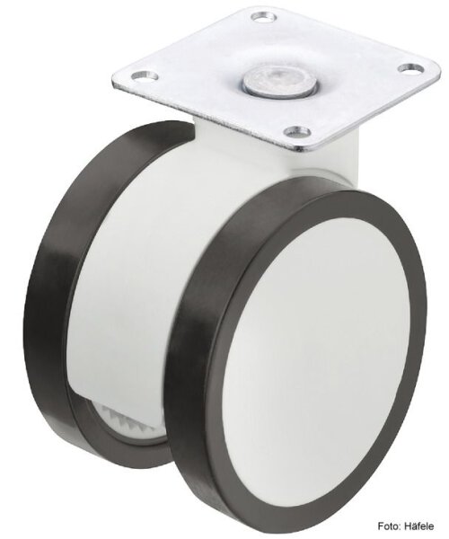 Möbelrolle/Lenkrolle Ø 65 mm ohne Feststelller