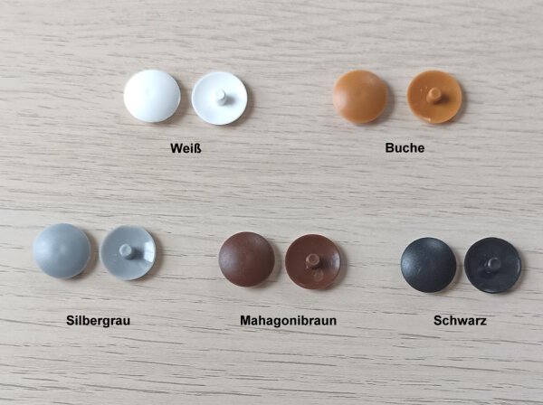 Abdeckkappe Metallrahmendübel PZ3/15 mm Form flach